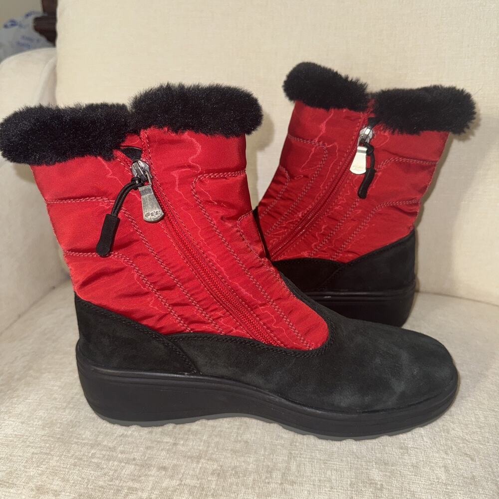 Pajar Women's Raff Red Winter Snow Insulated Side Zip Boots SZ 9-9.5 EUC - Picture 4 of 12